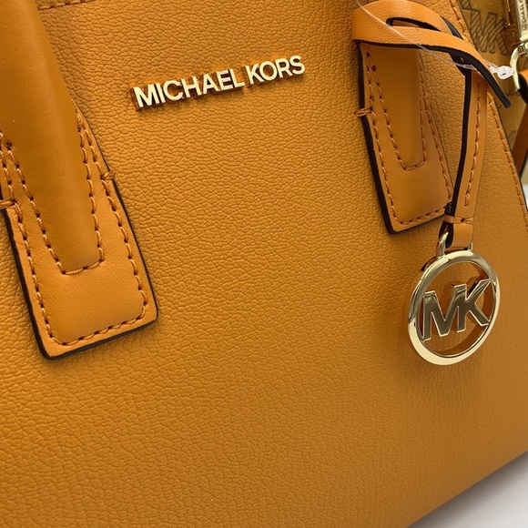 MICHAEL KORS AVRIL SMALL TOP ZIP SATCHEL CROSSBODY BAG HONEYCOMB COLOR - Picture 4 of 15
